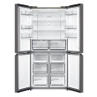 Midea Refrigerator | MDRF632FIE28 | Energy efficiency class E | Free standing | Side by side | Height 177.5 cm | No Frost system | Fridge net capacity 305 L | Freezer net capacity 169 L | Display | 35 dB | Black