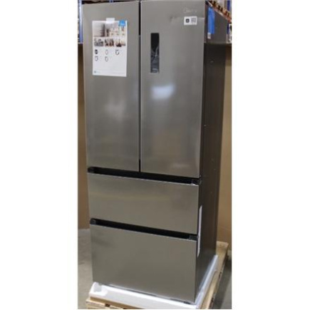 Taastatud. Midea MERF402FIE02 Refrigerator, E, Freestanding, Multi-door, Height 178 cm, Fridge net 244L, Freezer net 147L, Stainless steel | Midea Refrigerator | MERF402FIE02 | Energy efficiency class E | Free standing | Combi | Height 178 cm | No Frost
