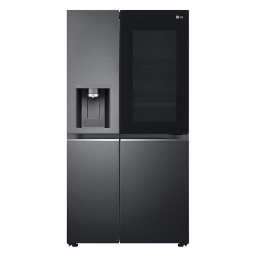 LG, InstaView, vee- ja jääautomaat veepaagiga, 635 L, kõrgus 179 cm, must - SBS-külmik / GSXV91MCAE.AMCQEUR