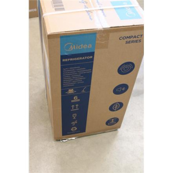 Taastatud. Midea MDRD125FGE01 Refrigerator, E, Freestanding, Larder, Height 84,5 cm, Fridge net 68 L, Freezer net 12 L, White | Midea | Refrigerator | MDRD125FGE01 | Energy efficiency class E | Free standing | Larder | Height 84.5 cm | Fridge net capacity