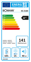 Külmik Bomann KS2184W, valge