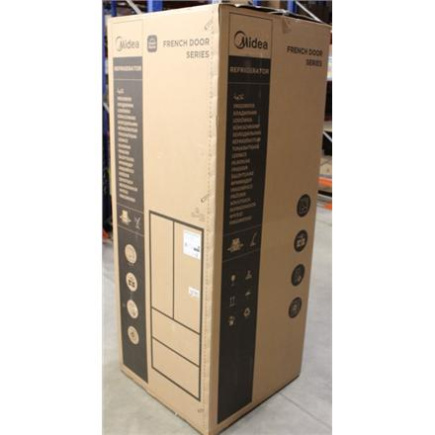 Taastatud. Midea MERF402FIE02 Refrigerator, E, Freestanding, Multi-door, Height 178 cm, Fridge net 244L, Freezer net 147L, Stainless steel | Midea Refrigerator | MERF402FIE02 | Energy efficiency class E | Free standing | Combi | Height 178 cm | No Frost 4