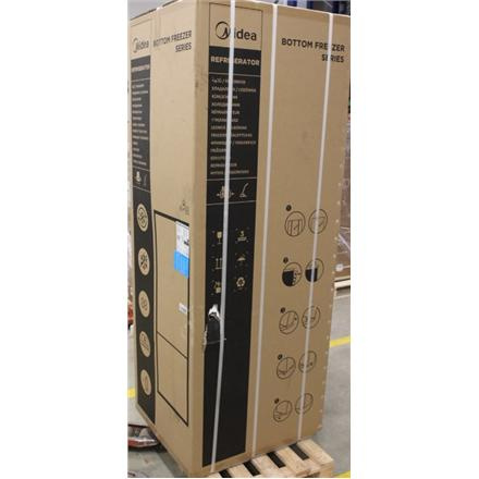 Восстановленный. Midea MDRB548MME46 Refrigerator, E, Freestanding, Combi, Height 186 cm, Fridge net 271L, Freezer net 130L, Grey | Midea Refrigerator | MDRB548MME46 | Energy efficiency class E | Free standing | Combi | Height 186 cm | No Frost system | Fr