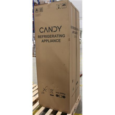 Taastatud. Candy ECN2CQTEX186 Refrigerator, E, Freestanding, Combi, Height 185cm, Fridge net 235 L, Freezer net 120 L, Inox | Candy DAMAGED PACKAGING, DENT SIDE ON BOTTOM, DENT ON DOOR