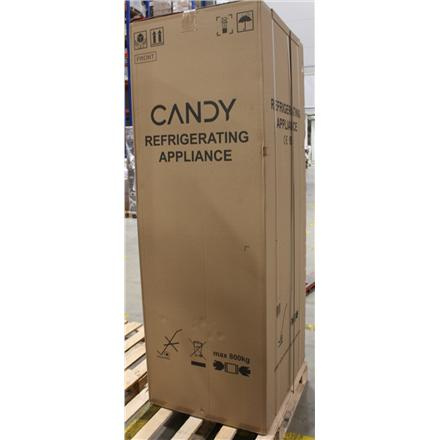 Taastatud. Candy ECN2CQTEX186 Refrigerator, E, Freestanding, Combi, Height 185cm, Fridge net 235 L, Freezer net 120 L, Inox | Candy DAMAGED PACKAGING, DENT SIDE ON BOTTOM, DENT ON DOOR