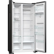 Gorenje Refrigerator | NRR9185EABXLWD | Energy efficiency class E | Free standing | Side by side | Height 178.6 cm | No Frost system | Fridge net capacity 355 L | Freezer net capacity 192 L | Display | 38 dB | Black