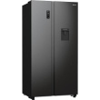 Gorenje Refrigerator | NRR9185EABXLWD | Energy efficiency class E | Free standing | Side by side | Height 178.6 cm | No Frost system | Fridge net capacity 355 L | Freezer net capacity 192 L | Display | 38 dB | Black