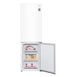 LG | Refrigerator | GBB61SWJMN | Energy efficiency class E | Free standing | Combi | Height 186 cm | No Frost system | Fridge net capacity 234 L | Freezer net capacity 107 L | Display | 36 dB | White