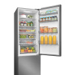 Midea Refrigerator | MDRB600MME46 | Energy efficiency class E | Free standing | Combi | Height 201 cm | No Frost system | Fridge net capacity 313 L | Freezer net capacity 130 L | Display | 35 dB | Stainless steel