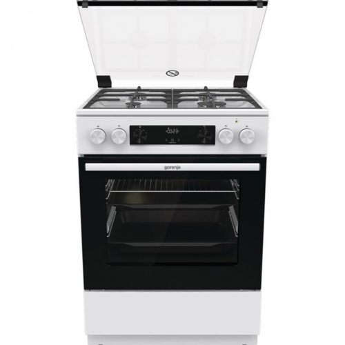 Gorenje, 71 L, laius 60 cm, valge - Gaasipliit elektriahjuga / GKS6C70WF