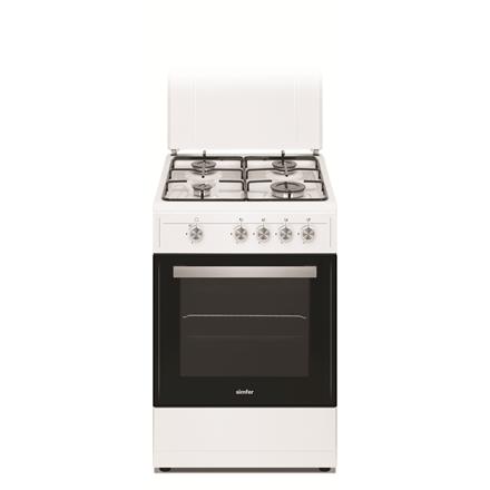 Simfer | Cooker | 4401SGRBB | Hob type Gas | Oven type Gas | White | Width 50 cm | Depth 55 cm | 49 L