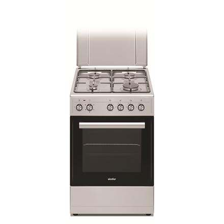 Simfer | Cooker | 5405SERGG | Hob type Gas | Oven type Electric | Stainless steel | Width 50 cm | Electronic ignition | Depth 60 cm | 43 L