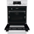 Gorenje | Cooker | GECS5C70WA | Hob type Vitroceramic | Oven type Electric | White | Width 50 cm | Grilling | LED | Depth 59.4 cm | 70 L