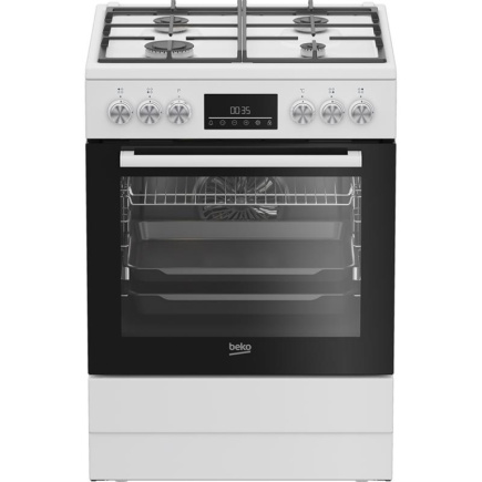 Beko, 72 L, laius 60 cm, valge - Gaasipliit elektriahjuga / FBM62330GWDTN