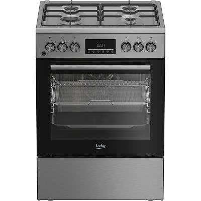 BEKO Cooker FBMA62330TXDSN, Width 60 cm, A, Gas/Electric, LED screen