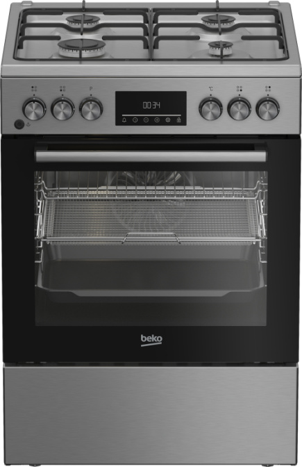 BEKO Cooker FBMA62330TXDSN, Width 60 cm, A, Gas/Electric, LED screen