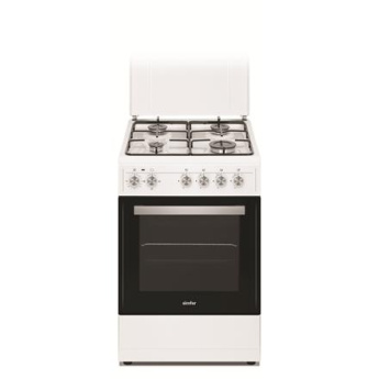 Simfer | Cooker | 4403SERBB | Hob type Gas | Oven type Electric | White | Width 50 cm | Electronic ignition | Depth 55 cm | 48 L
