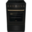 Gorenje Cooker | GECS5B70CLB | Hob type Vitroceramic | Oven type Electric | Black | Width 50 cm | Depth 59.4 cm | 70 L