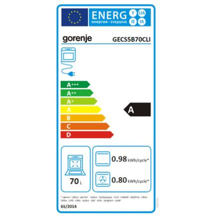Gorenje | Cooker | GECS5B70CLI | Hob type Vitroceramic | Oven type Electric | Beige | Width 50 cm | Depth 59.4 cm | 70 L