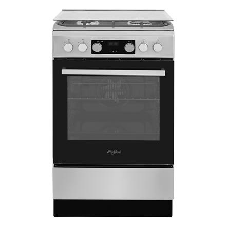 Whirlpool Cooker | WS5G8CHX/E/1 | Hob type Gas | Oven type Electric | Stainless steel | Width 50 cm | LED | Depth 60 cm | 60 L