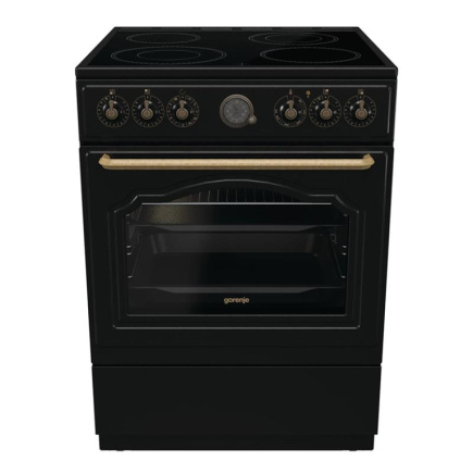 Gorenje, 11 funktsiooni, 71 L, laius 60 cm, must - Keraamiline pliit / GECS6B70CLB