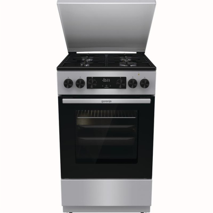 Gorenje, 70 L, laius 50 cm, hall - Gaasipliit elektriahjuga / GK5C43SH