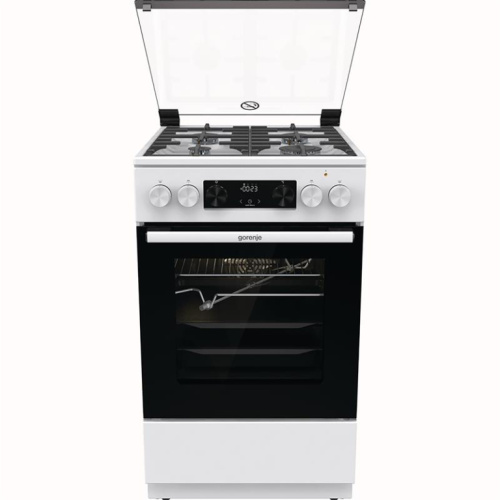 Gorenje, 70 L, laius 50 cm, valge - Gaasipliit elektriahjuga / GKS5C72WF