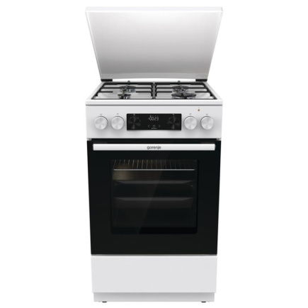 Gorenje, 62 L, laius 50 cm, valge - Gaasipliit elektriahjuga / GK5C42WJ