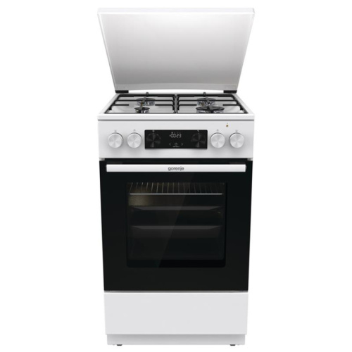 Gorenje, 62 L, laius 50 cm, valge - Gaasipliit elektriahjuga / GK5C42WJ