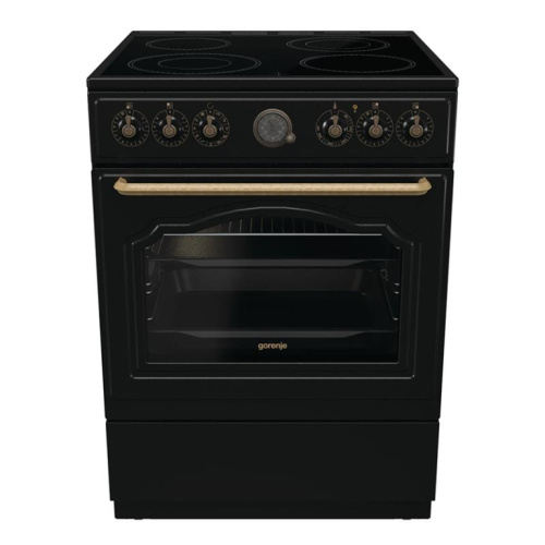 Gorenje, 11 funktsiooni, 71 L, laius 60 cm, must - Keraamiline pliit / GECS6B70CLB