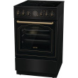 Gorenje Cooker | GECS5B70CLB | Hob type Vitroceramic | Oven type Electric | Must | Width 50 cm | Depth 59.4 cm | 70 L