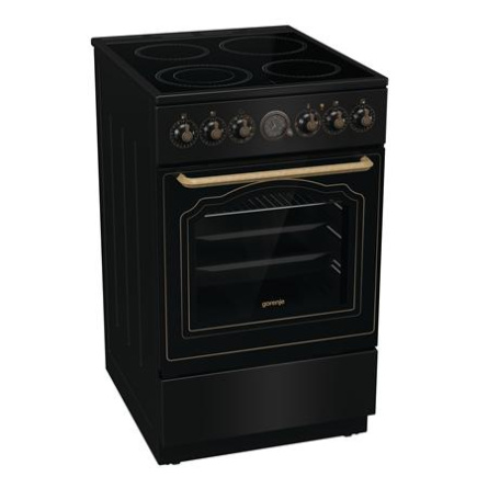 Gorenje Cooker | GECS5B70CLB | Hob type Vitroceramic | Oven type Electric | Black | Width 50 cm | Depth 59.4 cm | 70 L Gorenje Cooker | GECS5B70CLB | Hob type Vitroceramic | Oven type Electric | Black | Width 50 cm | Depth 59.4 cm | 70 L