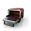 Ninja OO101EU outdoor barbecue/grill Electric + Charcoal Must, Red, Silver 2400 W