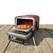Ninja OO101EU outdoor barbecue/grill Electric + Charcoal Must, Red, Silver 2400 W