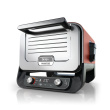 Ninja OO101EU outdoor barbecue/grill Electric + Charcoal Must, Red, Silver 2400 W