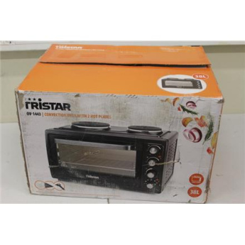 Renew. | Tristar | Electric mini oven | OV-1443 | Integrated timer | 38 L | Power 3100 W | Black | DAMAGED PACKAGING