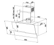 Wall-mounted hood MAAN Zetka 60 620 m3/h, Black