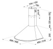 Wall-mounted canopy MAAN Mix 3 60 310 m3/h, Satin