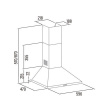 CATA | Hood | V-6000 X | Wall mounted | Energy efficiency class C | Width 60 cm | 480 m³/h | Mechanical control | LED | Grey