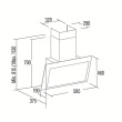 CATA Hood | THALASSA PRO 600 GBK | Wall mounted | Energy efficiency class A+++ | Width 60 cm | 842 m³/h | Electronic | LED | Must Glass