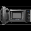 3-in-1 Microwave Oven with Grill and Combination Hob, 23 Litres, Rotating Plate with Storage, Timer, Built-in LED Lights, 900 W, Grill 1050 W, Pizza Programme, Black