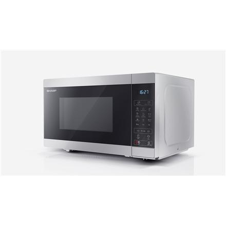 Sharp | Microwave Oven with Grill | YC-MG81E-S | Free standing | 900 W | Grill | Silver