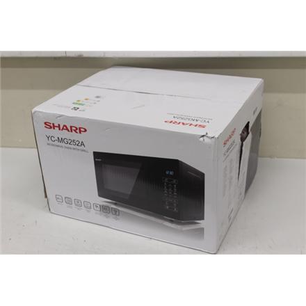 Taastatud. Sharp YC-MG252AE-B Microwave Oven with Grill, 25 L capacity, Black | Sharp | Microwave Oven with Grill | YC-MG252AE-B | Free standing | 25 L | 900 W | Grill | Black | DAMAGED PACKAGING