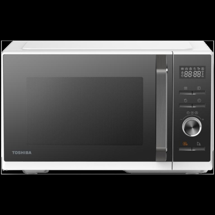3-in-1 Microwave Oven with Grill and Combination Hob, 26 Litres, Rotating Plate with Storage, Timer, Built-in LED Lights, 900 W, Grill 1000 W, Pizza Programme, White, Product dimensions: 442*368*260