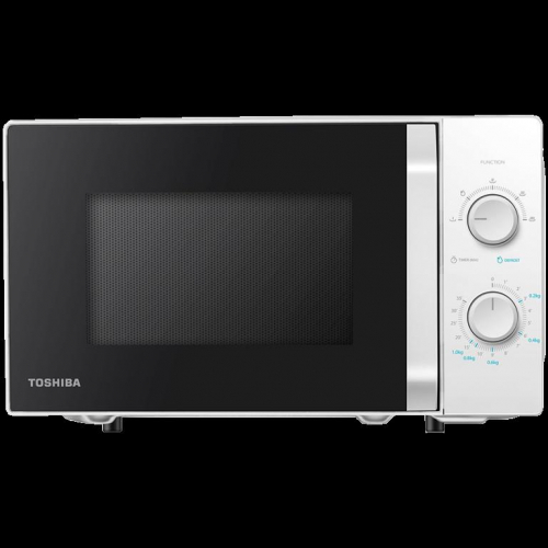 Microwave oven, volume 20L, mechanical control, 800W, 5 power levels, LED lighting, defrosting, cooking end signal, color: White