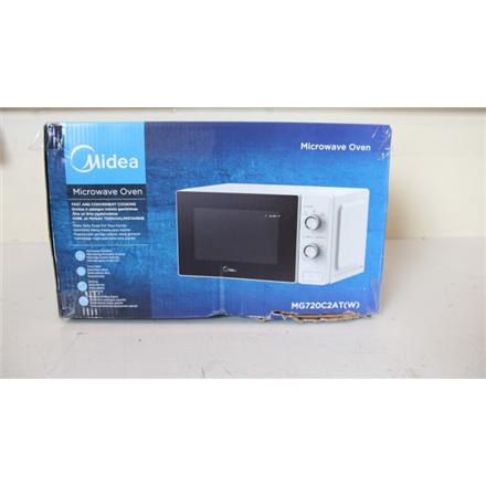 Renew. Midea MG720C2AT Microwave oven with Grill, Microwave 700 W, Grill 1000 W, 20 L, White, DAMAGED PACKAGING | Microwave oven with Grill | MG720C2AT | Free standing | 20 L | 700 W | Grill | White | DAMAGED PACKAGING