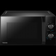 Microwave oven, volume 20L, mechanical control, 800W, 5 power levels, LED lighting, defrosting, cooking end signal, black