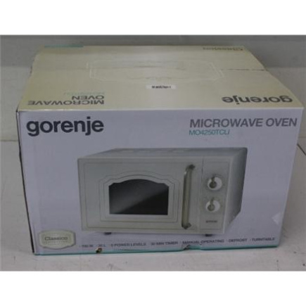 Taastatud. Gorenje MO4250TCLI Microwave oven, Free standing, Capacity 20 L, Power 700 W, No display, Ivory | Gorenje Microwave oven | MO4250TCLI | Free standing | 700 W | Beige | DAMAGED PACKAGING