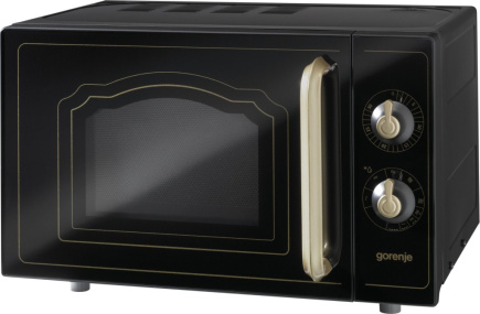Gorenje Microwave oven with grill MO4250CLB Free standing, 20 L, Grill, Mechanic, 700 W, Black, Defrost function