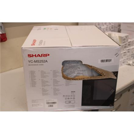 Taastatud. Sharp YC-MS252AE-W Microwave Oven, 25 L capacity, Valge | Sharp | Microwave Oven | YC-MS252AE-W | Free standing | 25 L | 900 W | Valge | DAMAGED PACKAGING